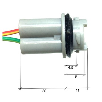 РАЗЪЕМ ЛАМПОЧКИ W16W T15 W2.1x9.5d ДЕРЖАТЕЛЬ