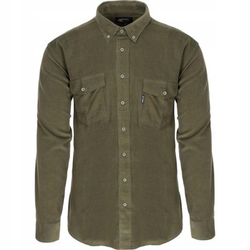 szeroka męska koszula sztruksowa khaki 2XL_klatka_136cm