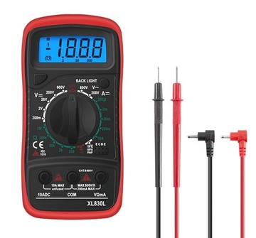 CYFROWY MULTIMETR MIERNIK ZUŻUCIA POBORU PRĄDU LCD XL830L AG102D