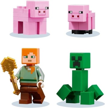LEGO MINECRAFT 21170 СВИНЬЯ ДОМ ФИГУРКА СВИНЬЯ АЛЕКС СВИНОФЕРМА