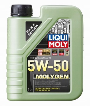 OLEJ 5W-50 MOLYGEN 1L W pełni syntetyczny olej wzmocniony dodatkiem Molyge