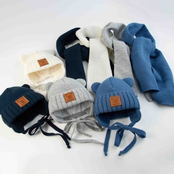 Детский ЗИМНИЙ КОМПЛЕКТ ШАПКА И ШАРФ 40-42