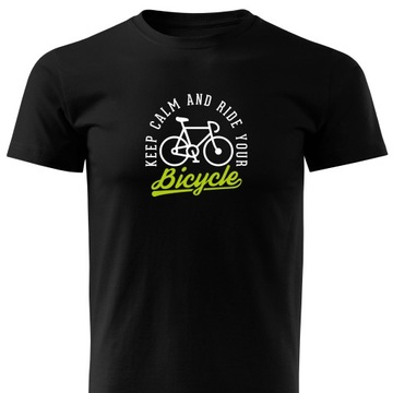 Футболка с ярким логотипом KEEP CALM RIDE BICYCLE