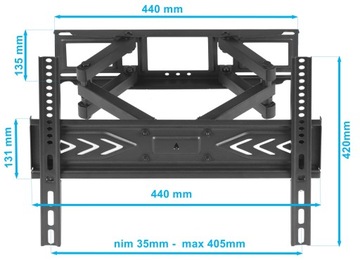 Универсальное крепление для телевизора 25-70 дюймов Поворотная вешалка для телевизора