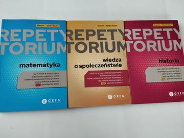 REPETYTORIA LICEUM TECHNIKUM x3 WOS Historia Matematyka Egzamin Matura GREG