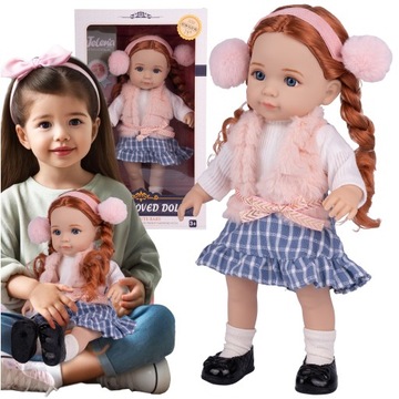 LALKA DZIEWCZYNKA RUCHOME KOŃCZYNY DŁUGIE WŁOSY ŚLICZNA LALECZKA 36CM