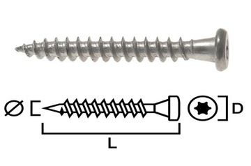 Анкерные шурупы столярные 5х40 250 шт.