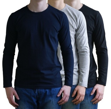 ZESTAW 3x Koszulka z długim rękawem LONGSLEEVE XXL