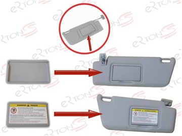 OSŁONA PRZECIWSŁONECZNA DASZEK Klapka Osłonka do MERCEDES W203 2000- Szara