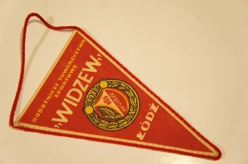 Вымпел RTS WIDZEW LODŹ PRL ЧЕМПИОН ПОЛЬШИ ПО ФУТБОЛУ АВТОГРАФ БОНИЕК