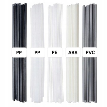 MEGA ZESTAW STARTOWY SPOIW DO SPAWANIA PLASTIKU 50SZT 5 RODZ. PP PE ABS PVC
