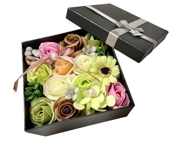 Kwiaty mydlane w pudełku flower box PREZENT