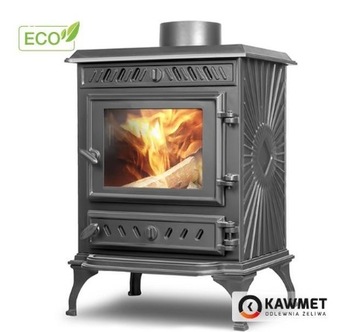 PIEC ŻELIWNY KOMINEK KOZA NA DREWNO KAWMET P3 (7,4 kW) EKOPROJEKT 2 LATA GW