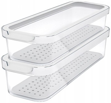 Organizery do lodówki Pojemniki na żywność przezroczyste Rotho 2 szt 1,15 l
