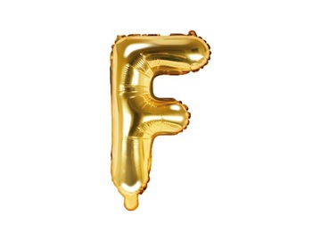 Balon Foliowy Litera F Złota, 35cm