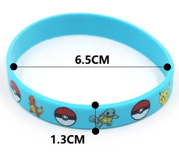 Силиконовые браслеты-резинки дружбы POKEMON 1 шт, разные цвета