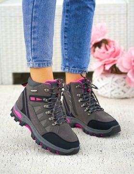 Buty Trekkingowe Trapery Tech Mountain Szare 36