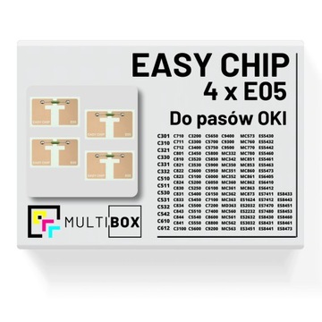 4X EASY CHIP E05 reset pas transferu OKI C3100