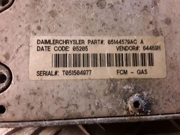 05144579AC JINÉ MODUL 3.6 208 2004 DODGE CARAVAN