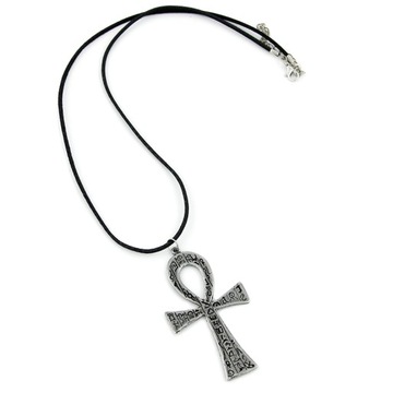 NASZYJNIK KRZYŻ ANKH SYMBOLE RZEMIEŃ