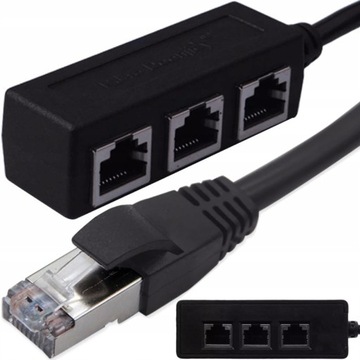 АДАПТЕР-СПЛИТТЕР 1000 МБ/С LAN RJ45 3xRJ45 FTP