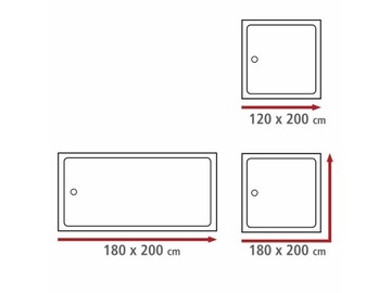БЕЛАЯ занавеска для душа 180x200 см полиэстер белый