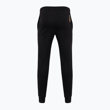 Spodnie męskie EA7 Emporio Armani Train Core ID Coft Slim black/gold logo M