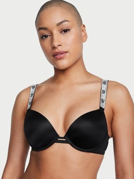 Biustonosz Victoria's Secret push up kryształy cyrkonie 75C