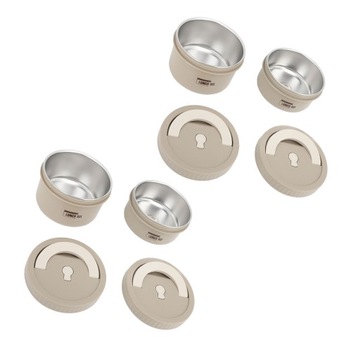 Круглый ланч-бокс Bento Box Coffee Brown Steel IE