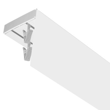 ELEGANCE ДВОЙНАЯ ПОТОЛОЧНАЯ рейка ПВХ 360 см НАБОР «ЛЯГУШКИ» + КРЫШКА 7,5 см