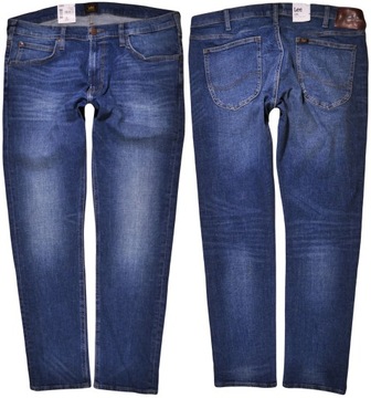 LEE spodnie SKINNY blue REGULAR jeans LUKE _ W36 L32