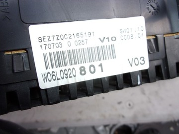 PŘÍSTROJOVÁ DESKA BUDÍKY SEAT IBIZA 6L0920801