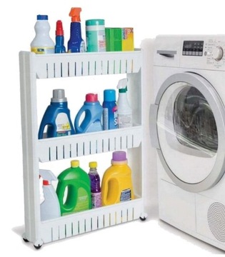 МОБИЛЬНЫЙ ШКАФ ДЛЯ ВАННОЙ НА КОЛЕСАХ С 3 ПОЛКАМИ