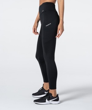 LEGGINSY OCIEPLANE CZARNE TRENING FITNESS SIŁOWNIA - CARPATREE LIBRA - M