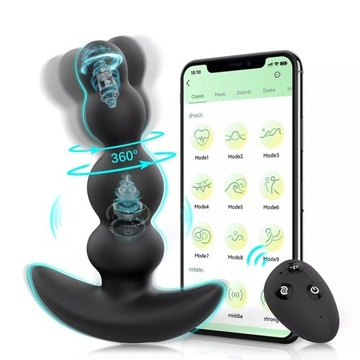 Obrotowy wibrator analny do masażu prostaty 360