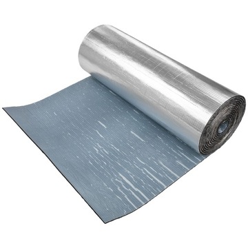 Резиновая звукоизоляционная пена MAT из АЛЮМИНИЕВОЙ пароизоляционной пленки толщиной 6 мм с клеем.