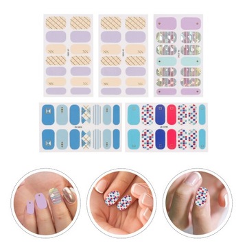 НАКЛЕЙКИ ДЛЯ НОГТЕЙ В ГИБРИДНОМ ЛАКЕ НАБОР НАКЛЕЙКИ