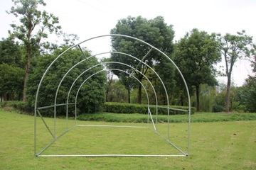 Большая садовая фольгированная теплица-туннель из фольги 4x2,5x2m 10m2 белая 1 вход