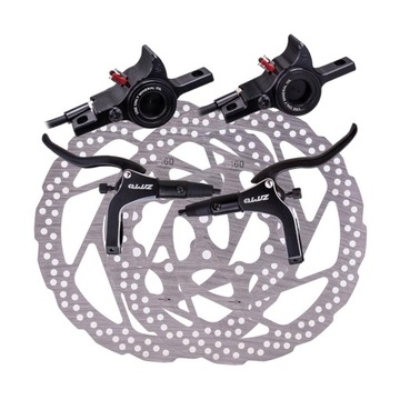hydrauliczny hamulec tarczowy do roweru mtb czarny z tarczą