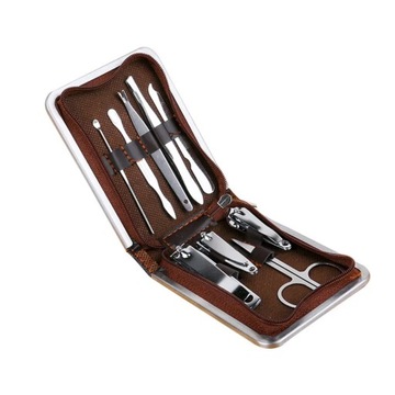 Набор кусачек для стрижки ногтей, покрытие из углеродистой стали, 9 шт., профессиональный маникюр