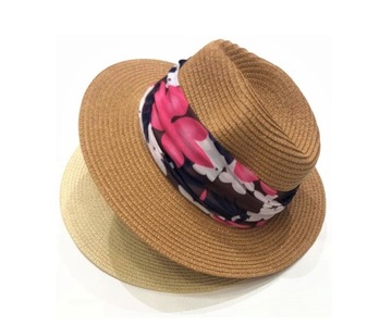 Соломенная шляпа ЖЕНСКАЯ с декоративной лентой