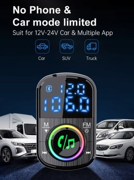 АВТОМОБИЛЬНЫЙ ПЕРЕДАТЧИК BLUETOOTH FM MP3 QC 3.0