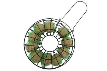 KARMNIK METALOWY RING +10 SZT KUL KULE TŁUSZCZOWE POKARM DLA DZIKICH PTAKÓW