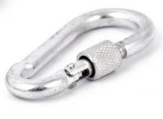 KARABIŃCZYK DO LIN Z ZABEZPIECZENIEM 5x50mm OCYNK