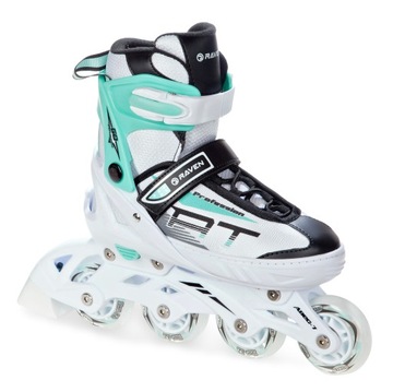 Роликовые коньки 3в1 регулируемые RAVEN Profession Белый/Мятный 28-32