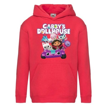 BLUZA KOCI DOMEK GABI Z KAPTUREM 128 cm 7-8 LAT