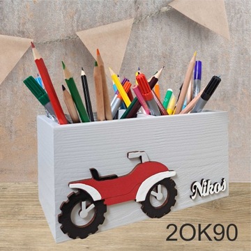 БОЛЬШАЯ подставка для мелков, 100% ДЕРЕВО, FREE NAME