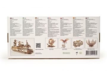 Деревянная модель лодки Ugears Research Ship PL