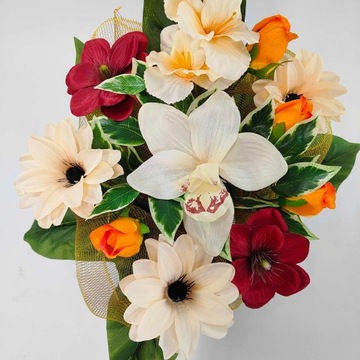 Комплект могильный 50-080 Кладбищенское украшение + букет