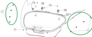 Переднее крепление ванны Tesla 3 1472872-00-C